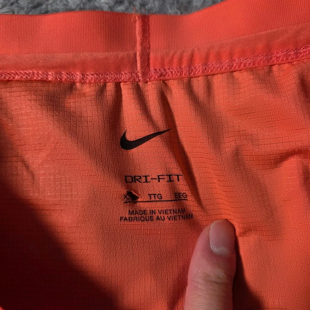 Nike Mens XL Running Shorts Hot Pink Dri-FIT Pockets Drawstring Reflective Swosh